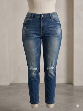 Dollhouse High-Rise Distressed Blue Women’s Jeans Pre-owned Size 16